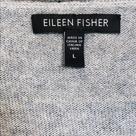 Eileen Fisher Drape Front Gray Sweater - Picture 6 of 7